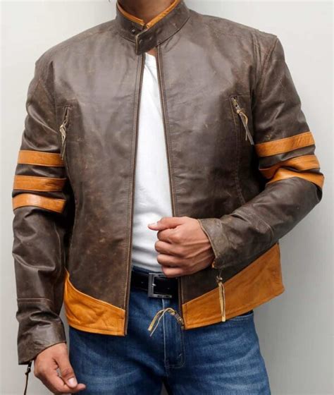 x men jacket replica|x origins wolverine leather jacket.